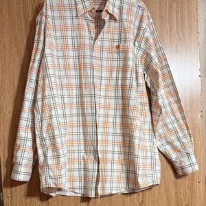 Cinch Men's Orange Plaid Shirt